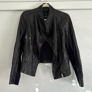 Trouve black leather jacket